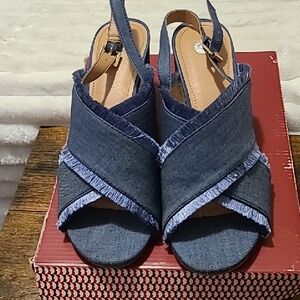 Dress Barn Blue Denim Women's Sandals